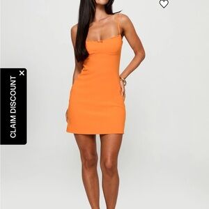 Princess Polly Bright Orange Mini Dress
